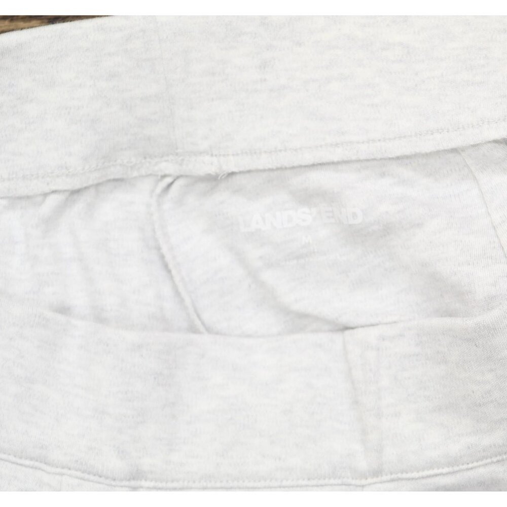 NWT Lands' End Knit High Rise Pleated Wide Leg Pants Soft Light Gray Heather M - Picture 6 of 9